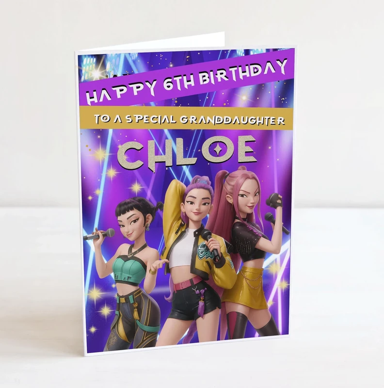 Personalised K-Pop Birthday Card - A5 Card with Envelope - Image 1