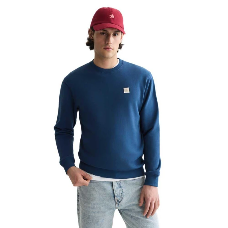 Scotch & Soda Essential Badge Logo Crewneck Sweatshirt