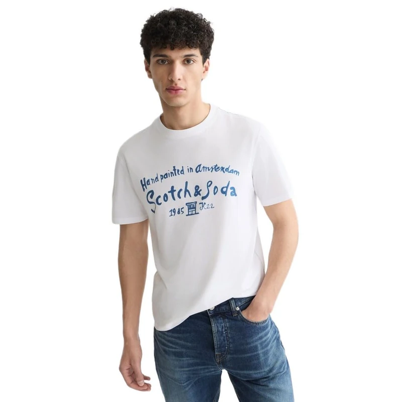 Scotch & Soda Chest Artwork T-Shirt