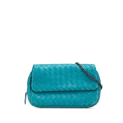 Bottega Veneta Pre-Loved Mini Nappa Intrecciato Expandable Chain Crossbody Bag