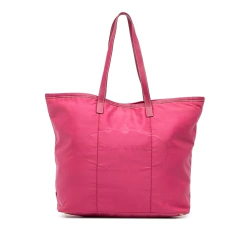 Prada Pre-Loved Tessuto Canapa Logo Tote Bag