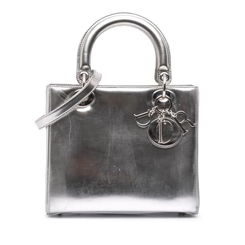 Dior Pre-Loved Medium Metallic Patent Lady Handbag