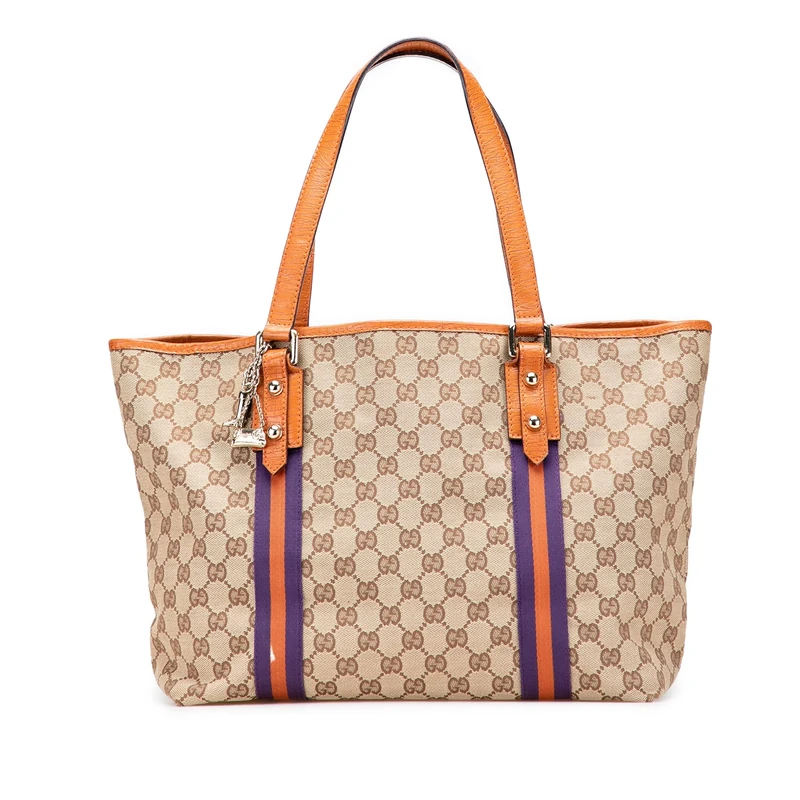 Gucci Pre-Loved Large GG Canvas Jolicoeur Tote Bag