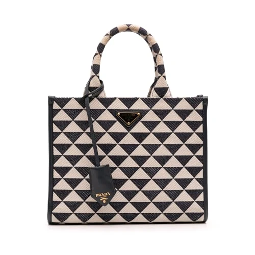 Prada Pre-Loved Small Canvas Symbole Triangolo Satchel Handbag