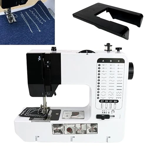 Electric Sewing Machine with Extension Table and Cutting Knife, 38 Stitch Modes, Adjustable Tightness and Speed, Multifunctional Automatic Sewing for Clothes
