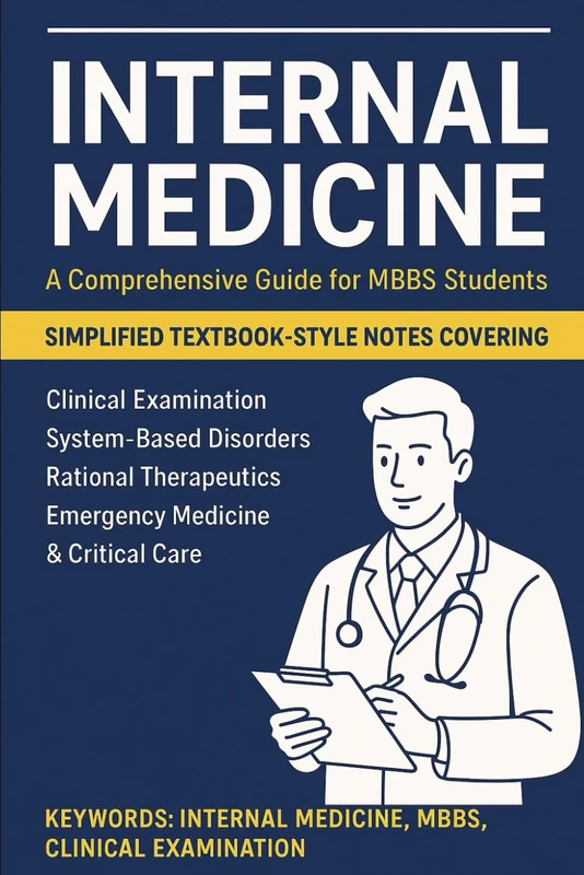 Internal Medicine: A Comprehensive Guide for MBBS Students: Simplified Textbook-Style Notes Covering Clinical Examination, System-Based Disorders, ... Care (Exam-Ready Medical Notes Series)
