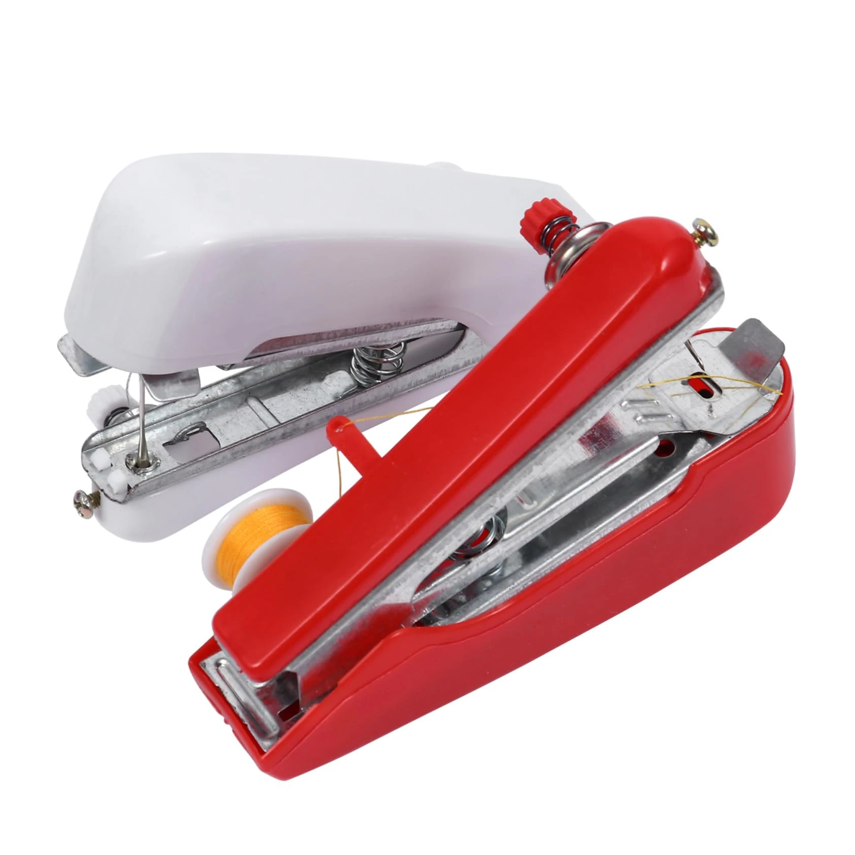 SMASOLO 2Pcs Portable Mini Manual Sewing Machine Handheld Compact Household Tool for Quick Clothing Repair and DIY Crafts Easy to Use for Beginners and Travel