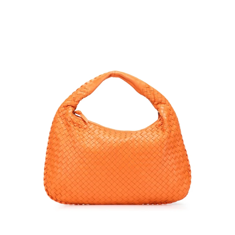 Pre-Loved Small Nappa Intrecciato Veneta Hobo Handbag