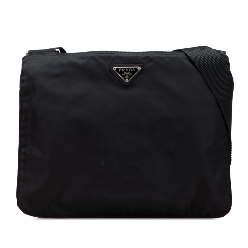 Prada Pre-Loved Tessuto Zip Top Crossbody Bag