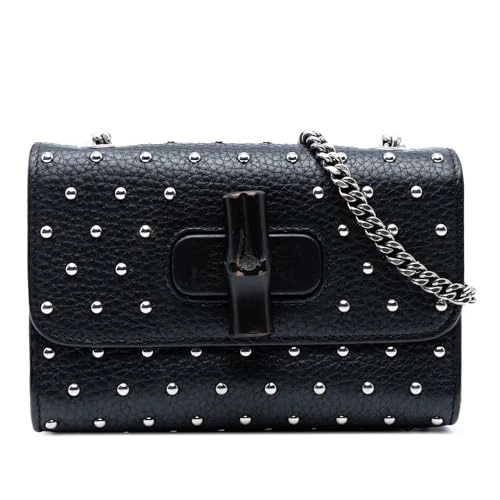 Gucci Pre-Loved Small Leather Studded Miss Bamboo Crossbody