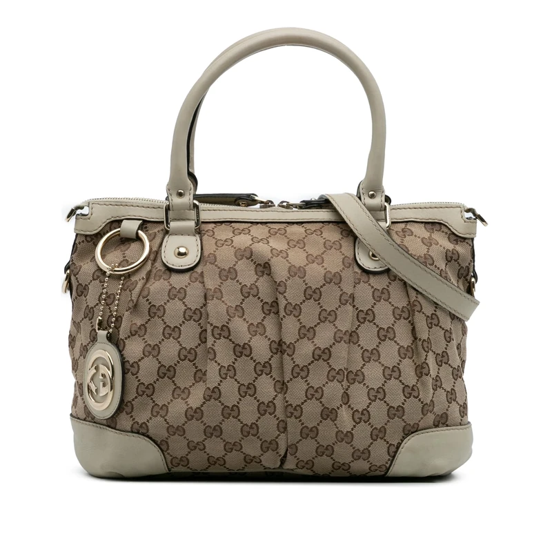 Gucci Pre-Loved GG Canvas Sukey Satchel
