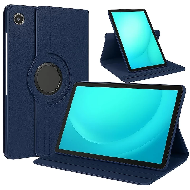 Case For Samsung Galaxy Tab A9 Plus 2023 / Tab A11 Plus (2025) 360 Degree Rotating Protective Cover, Smart Stand Case for 11 Inch Tablet, Compatible with A9+ A11+ (Navy Blue)