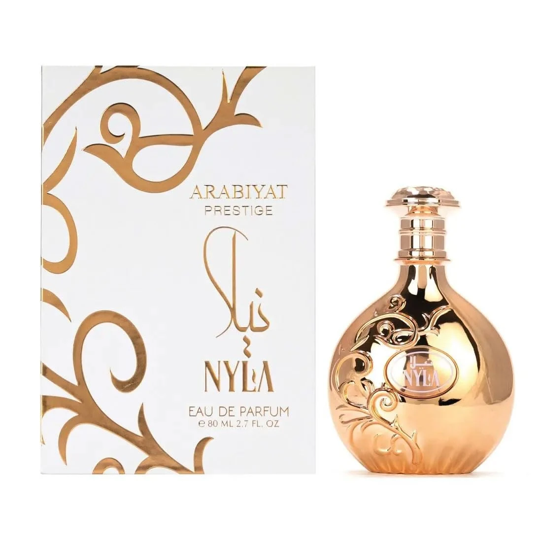 Arabiyat Prestige Nyla Eau De Parfum 80ML – Long Lasting Fruity & Floral Perfume for Women, Sweet Tropical Coconut Scent, Elegant Everyday Arabic Fragrance Made in UAE
