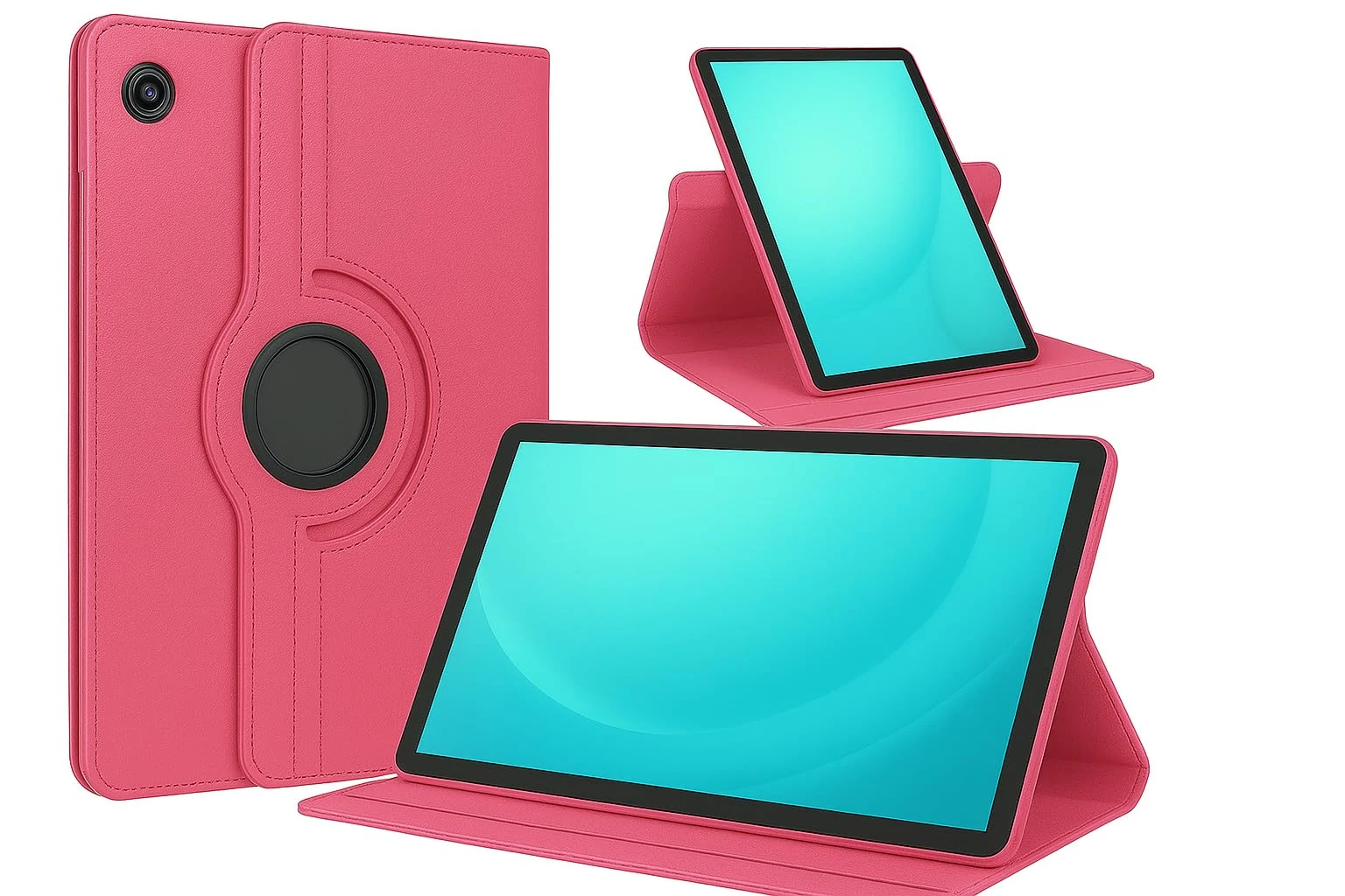Case For Samsung Galaxy Tab A9 2023 / Tab A11 (2025) 360 Degree Rotating Protective Cover, Smart Stand Case for 8.3 Inch Tablet, Compatible with A9 A11 (Pink)