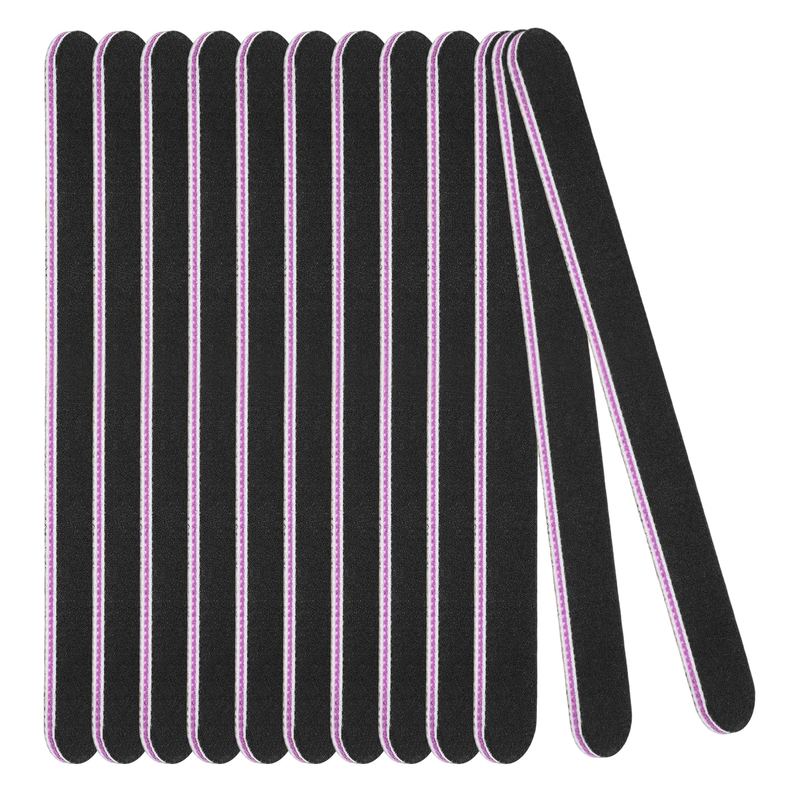 NUTTDOO Nail Files Set,12PCS Professional Nail Files Double Sided Emery Board,Fingernal Buffing Files for Home,100/180 Grit