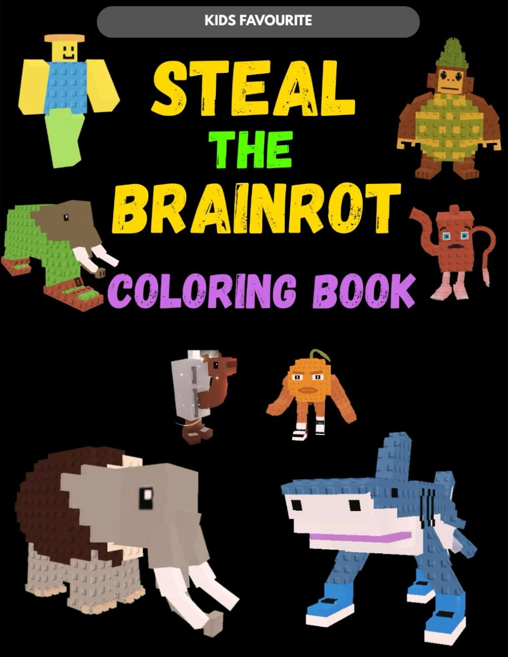 Steal the Brainrot Characters Coloring Book
