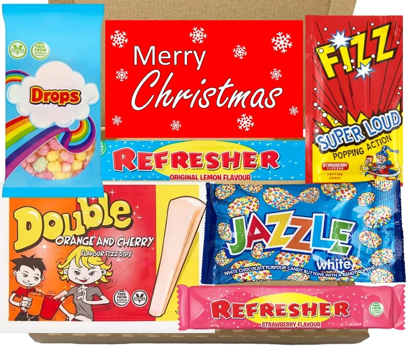 Christmas Sweets, Retro Sweets Gift Box – Christmas Stocking Fillers for Kids, Men, Women, Boys, and Girls