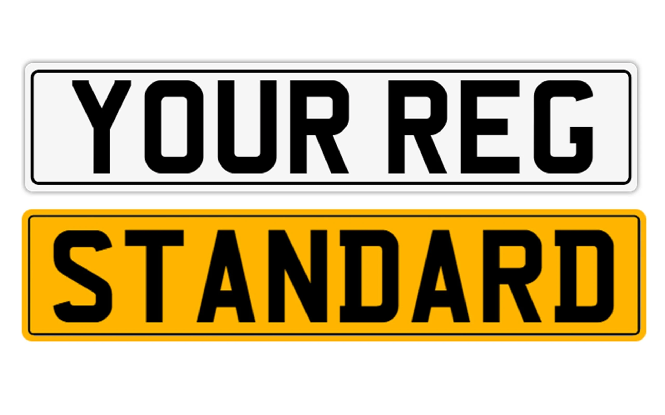 PremiumPlates Acrylic/Legal/MOT/Number Plate Pair/Front/Rear | Car | Lorries | Truck Automotive