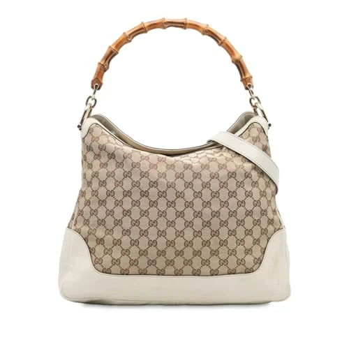 Gucci Pre-Loved GG Canvas Bamboo Diana Satchel