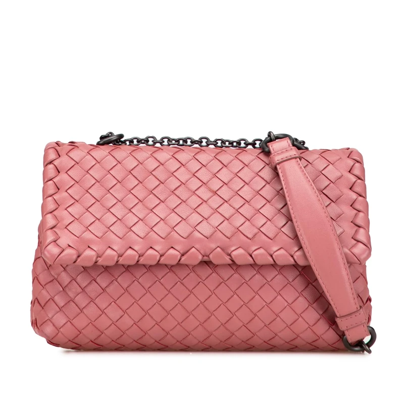 Bottega Veneta Pre-Loved Baby Nappa Intrecciato Olimpia Crossbody