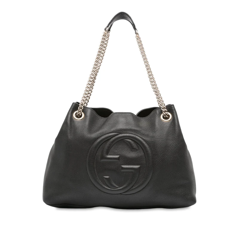 Gucci Pre-Loved Medium Leather Soho Chain Tote