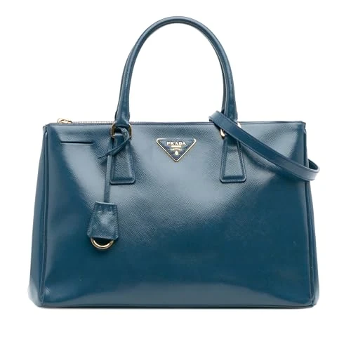Prada Pre-Loved Medium Saffiano Vernice Galleria Double Zip Satchel