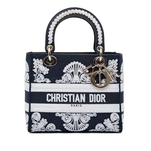 Dior Pre-Loved Medium Embroidered Canvas Cornely Lady D Lite Handbag