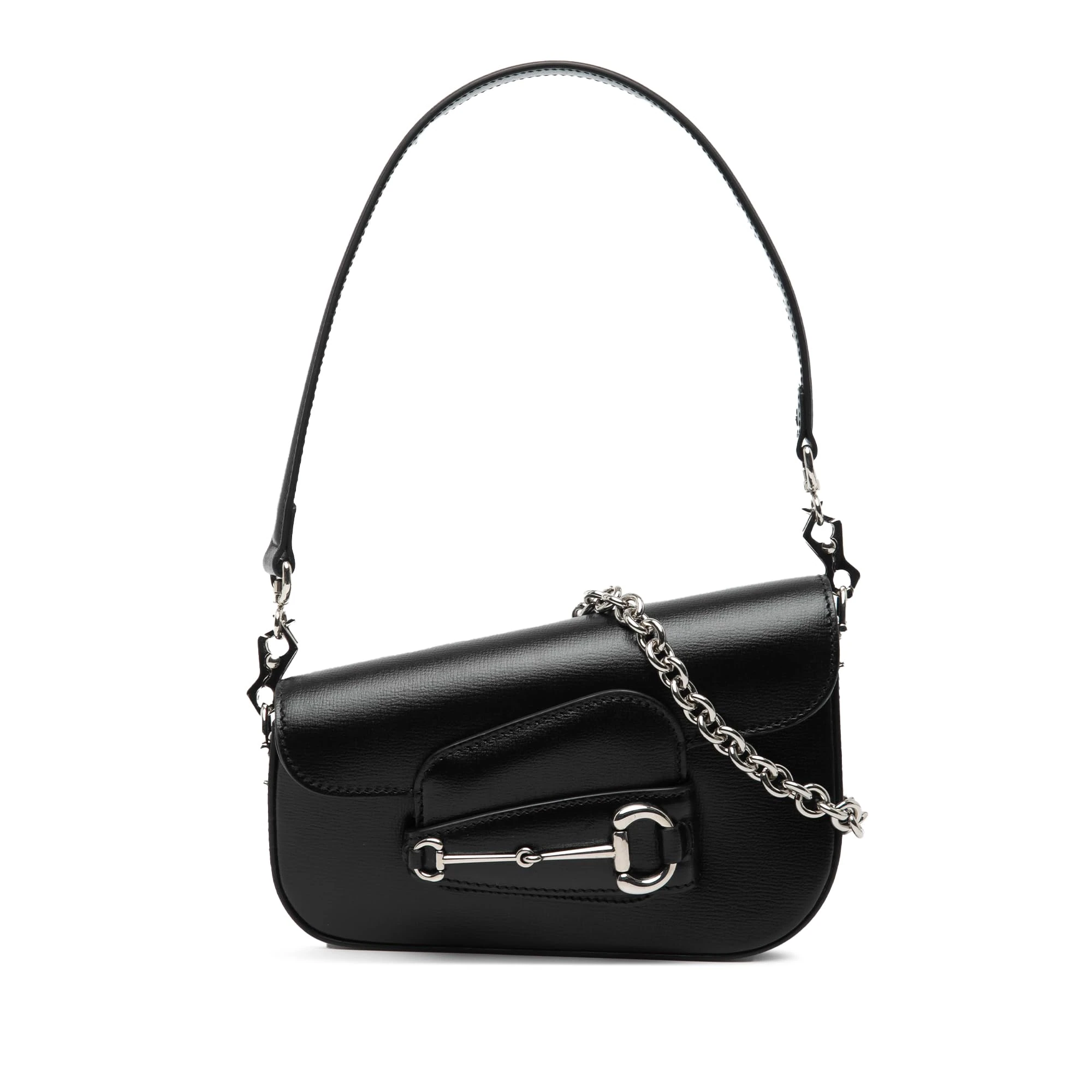 Gucci Pre-Loved Mini Leather Asymmetric Horsebit 1955 Satchel