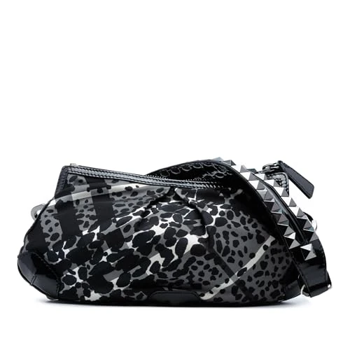 BURBERRY Pre-Loved Floral Beat Check Nylon Foley Hobo