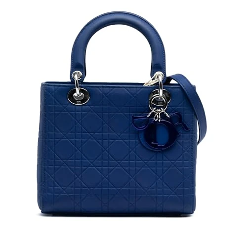 Dior Pre-Loved Medium Lambskin Cannage Lady Handbag