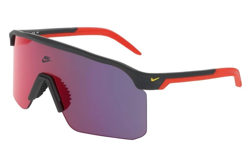 Nike Expedition Shield IU4705 Sport Sunglasses Running Cycling Outdoor Performance Sunglasses, Matte Dark Smoke Grey/Red Mirror, One Size - Image 1