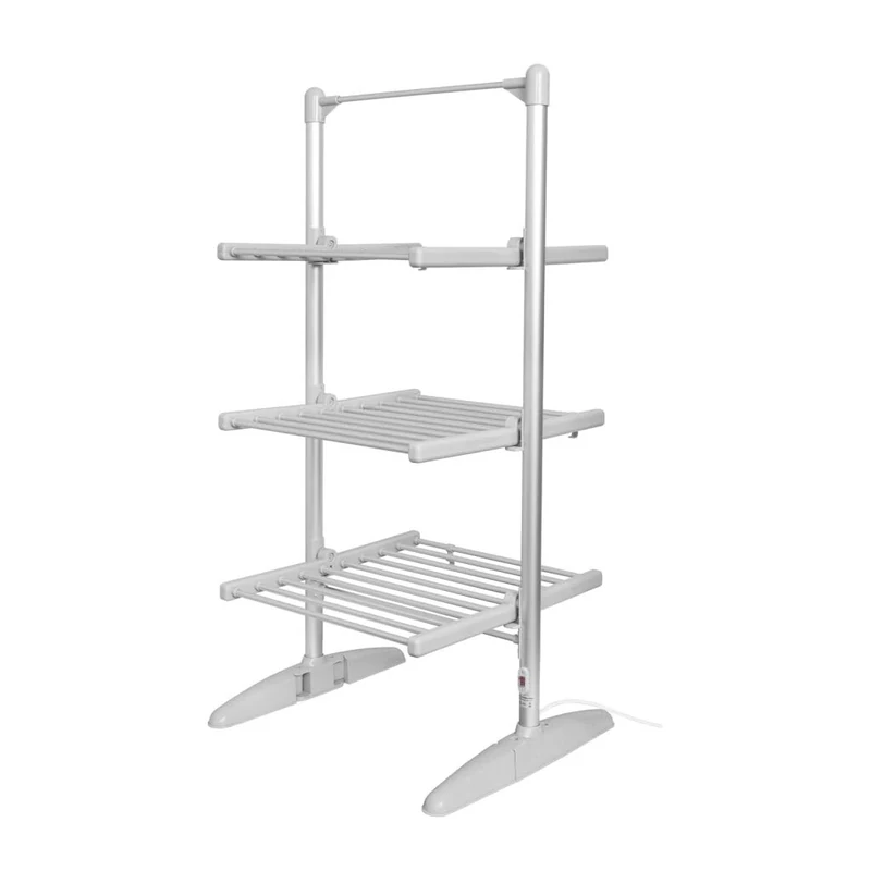 PIFCO 3-Tier Heated Clothes Airer, 30 Heated Bars, 24kg Capacity, Foldable Design, Anti-Slip Feet