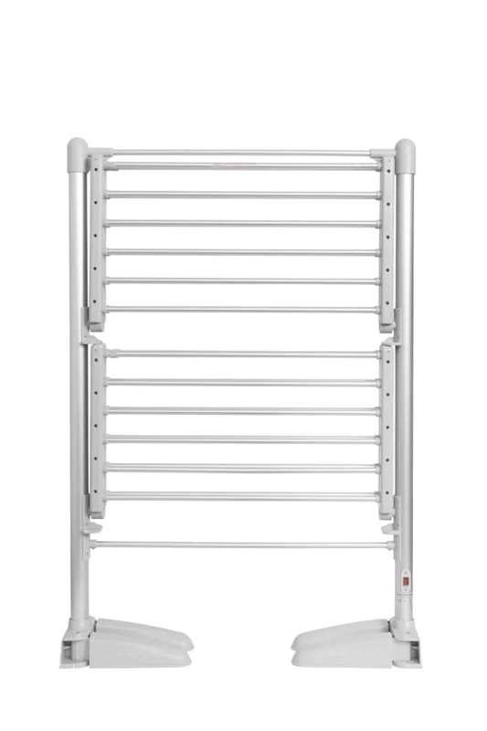 PIFCO 2 Tier Heated Airer, 24 Heating Tubes, 200W, Foldable Clothes Dryer with Heat Cover, 20kg Capacity