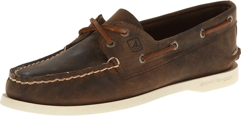 Sperry Womens A/O 2 Eye Lace Shoes, Brown, 8 - Image 1