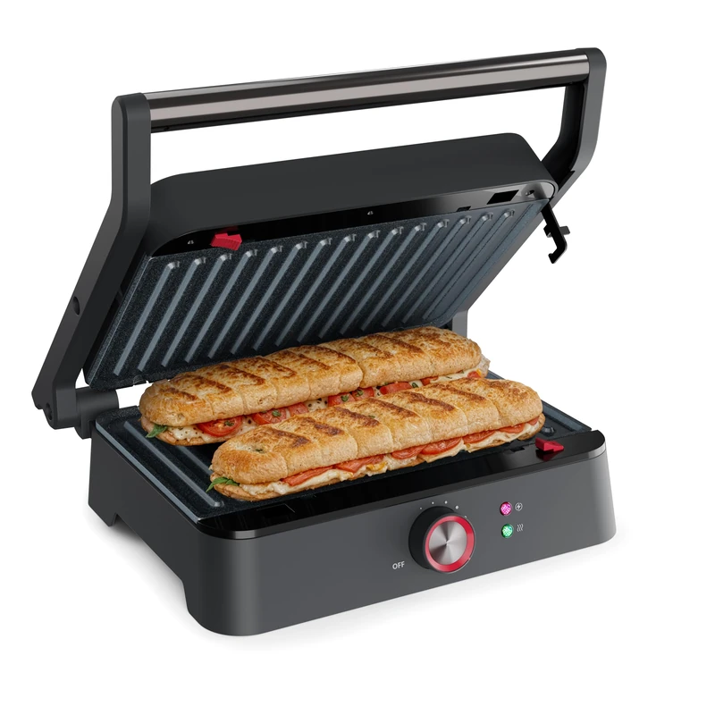 Princess 01.117502.01.001 Contact Grill, Aluminium Stainless Steel, Black