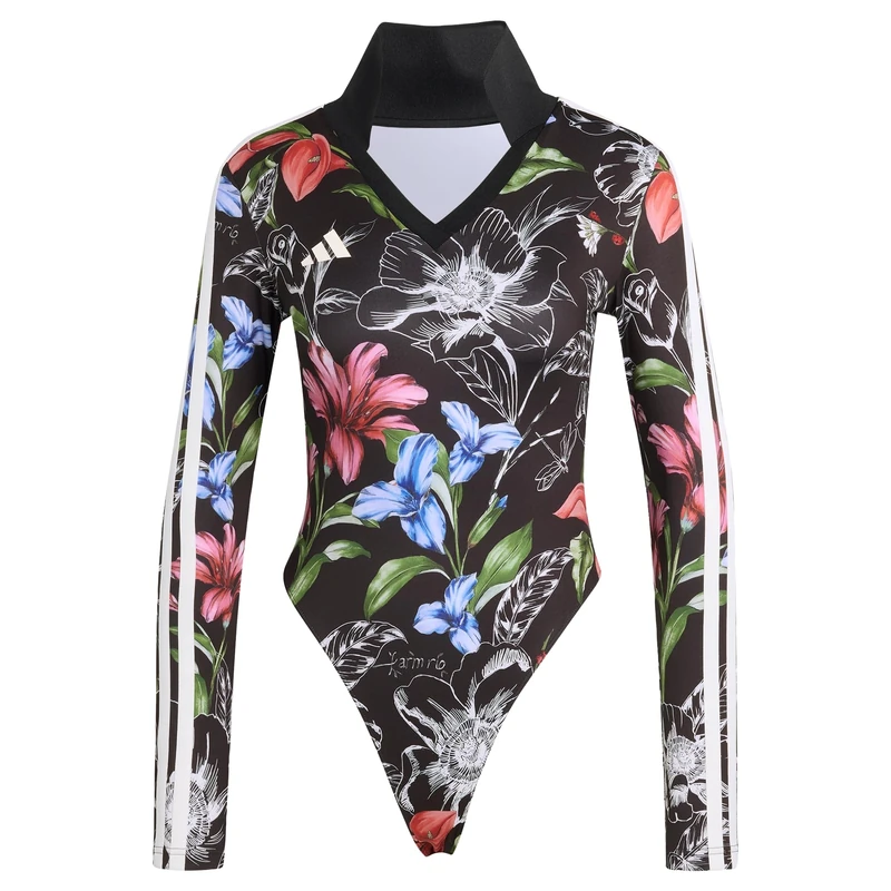 adidas Women's X Farm Rio Bodysuit Shirt, Black/Cream White/Multicolor, XS