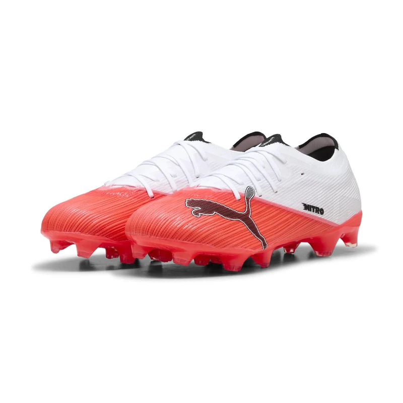 PUMA Unisex Ultra Nitro 7 Match Firm Ground/Artifical Ground Football Boots, Ultra Red-PUMA Black-PUMA White, 4 UK