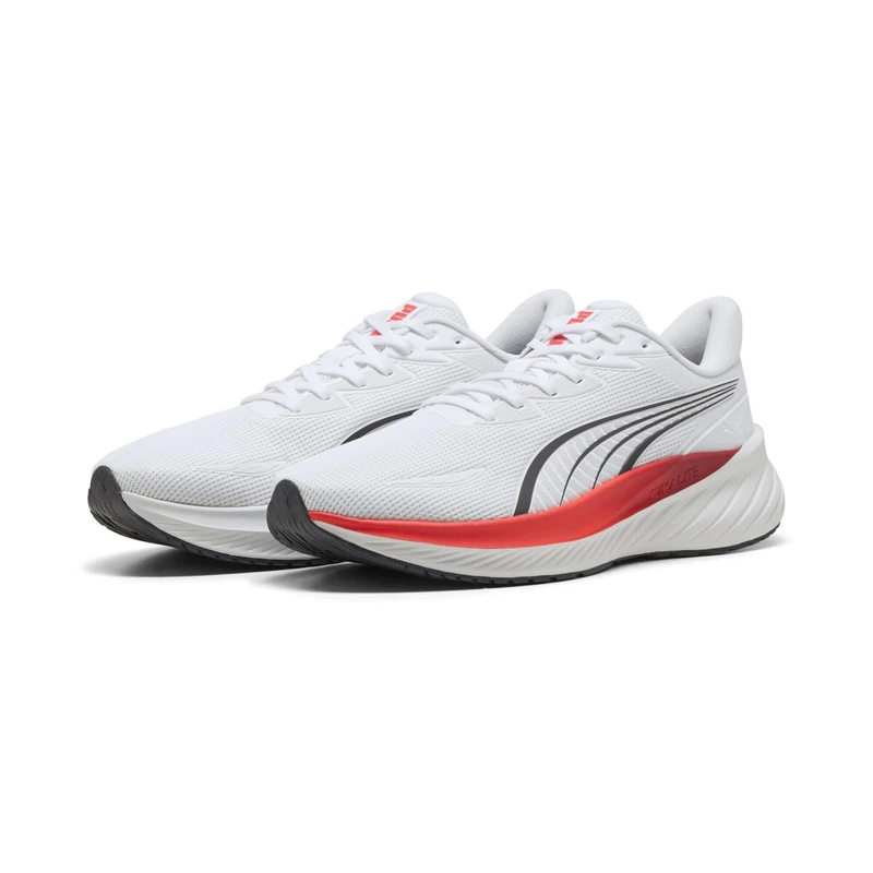 Puma Unisex Pounce Lite Puma White-Ultra Red-Red Rhythm 5 38