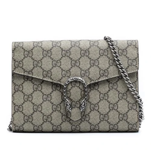 Gucci Pre-Loved GG Supreme Dionysus Chain Wallet Handbag Crossbody Bag