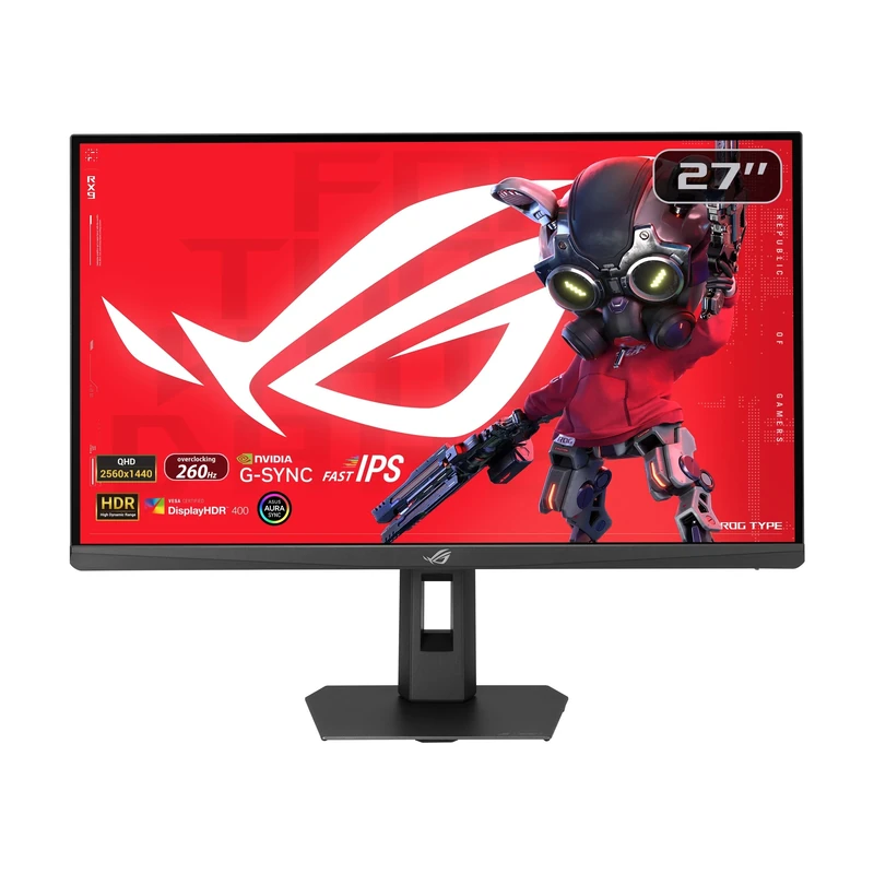 ASUS ROG Strix XG27ACMEG Gaming Monitor – 27-inch 2560x1440, 260Hz OC, 0.3ms (min.), Fast IPS, Extreme Low Motion Blur Sync, USB Type-C, G-Sync compatible, HDR, Aura Sync