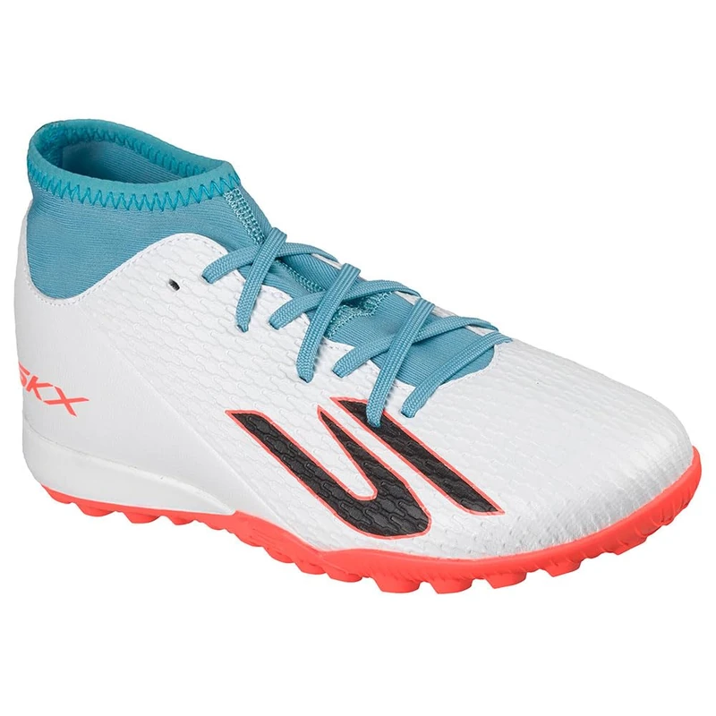 Skechers Boy's SKX_2 Jr High Youth Turf Football Boots, White, 5 UK Child