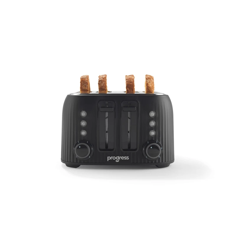 Progress Echo 4 Slice Toaster, 1600W, 6 Browning Levels, Black