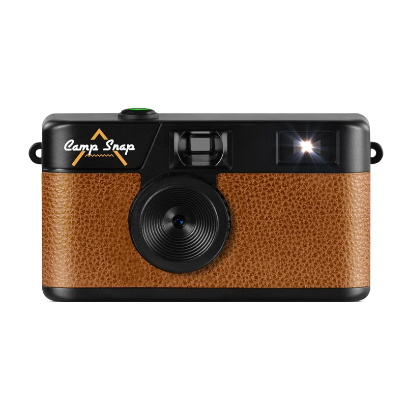 CampSnap Compact Digital Camera without Display - Memory for 2000 Photos - 10M Pixels - Rechargeable Battery - Vintage - Brown