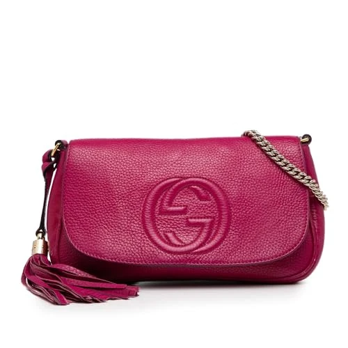 Gucci Pre-Loved Medium Leather Soho Chain Flap Crossbody