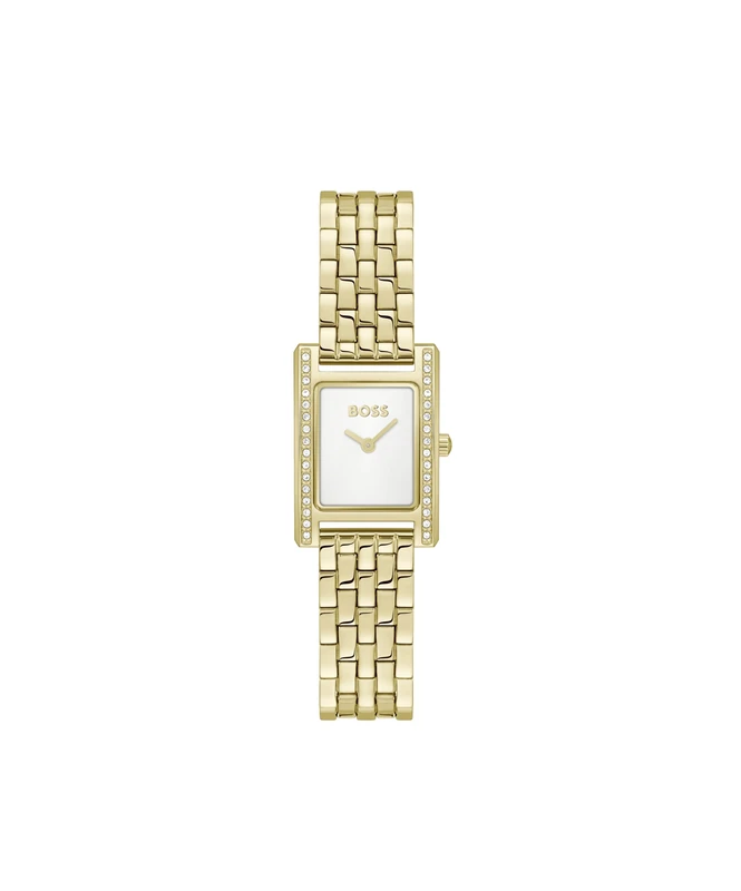BOSS Two Hand Quartz Movement Watch for Women Lucy Precious Collection with Gold Colored Stainless Steel Bracelet - 1502815