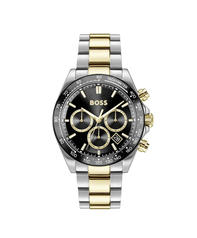 BOSS Chronograph Quartz Watch for Men Hero 2.0 Collection with Two-Tone Stainless Steel Bracelet - 1514269