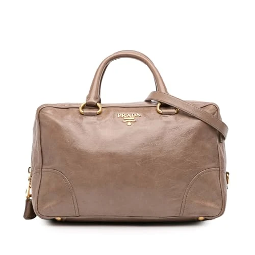 Prada Pre-Loved Vitello Shine Bauletto Satchel