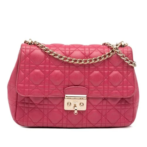Dior Pre-Loved Large Lambskin Cannage Miss Flap Shoulder Bag