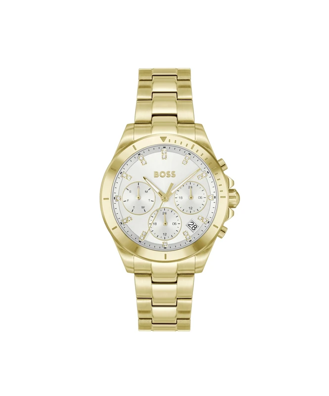 BOSS Analogue Multifunction Quartz Watch for Women Alley Collection with Gold Colored Stainless Steel Bracelet - 1502829 - Image 1