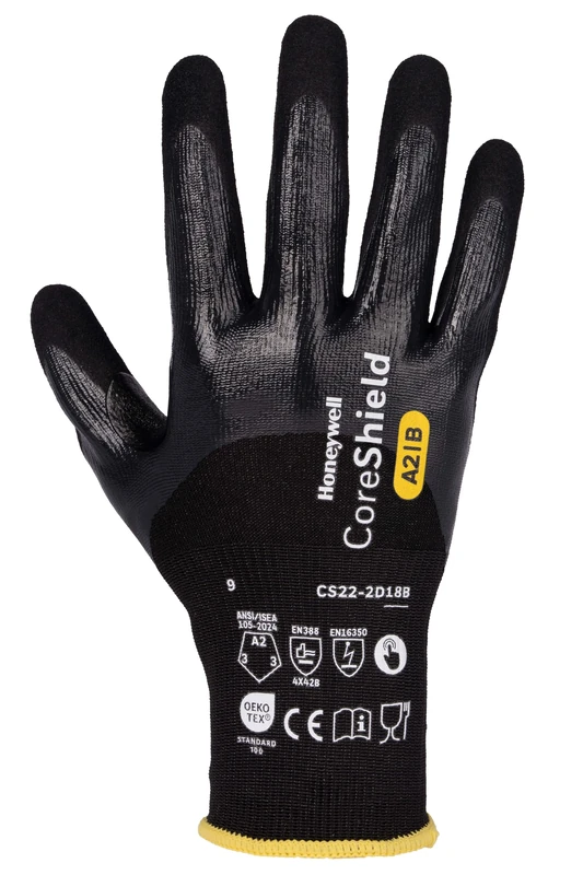 Honeywell Coreshield 3.0 Cut Protective Unisex Gloves CS22-2D18B, Food Certified, Silicone Free, Washable, Cut A2/B, Size 7S, Gauge 18, CS22-2D18B-7 (Bellyband with 10 Pairs)